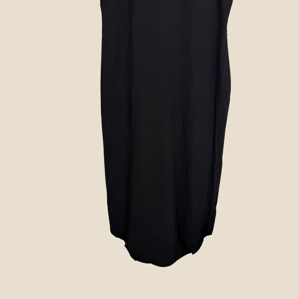 Frank & Eileen Cory Vintage Muscle Tee Maxi Dress Womens L Black Raw Hem Cotton - Picture 12 of 12